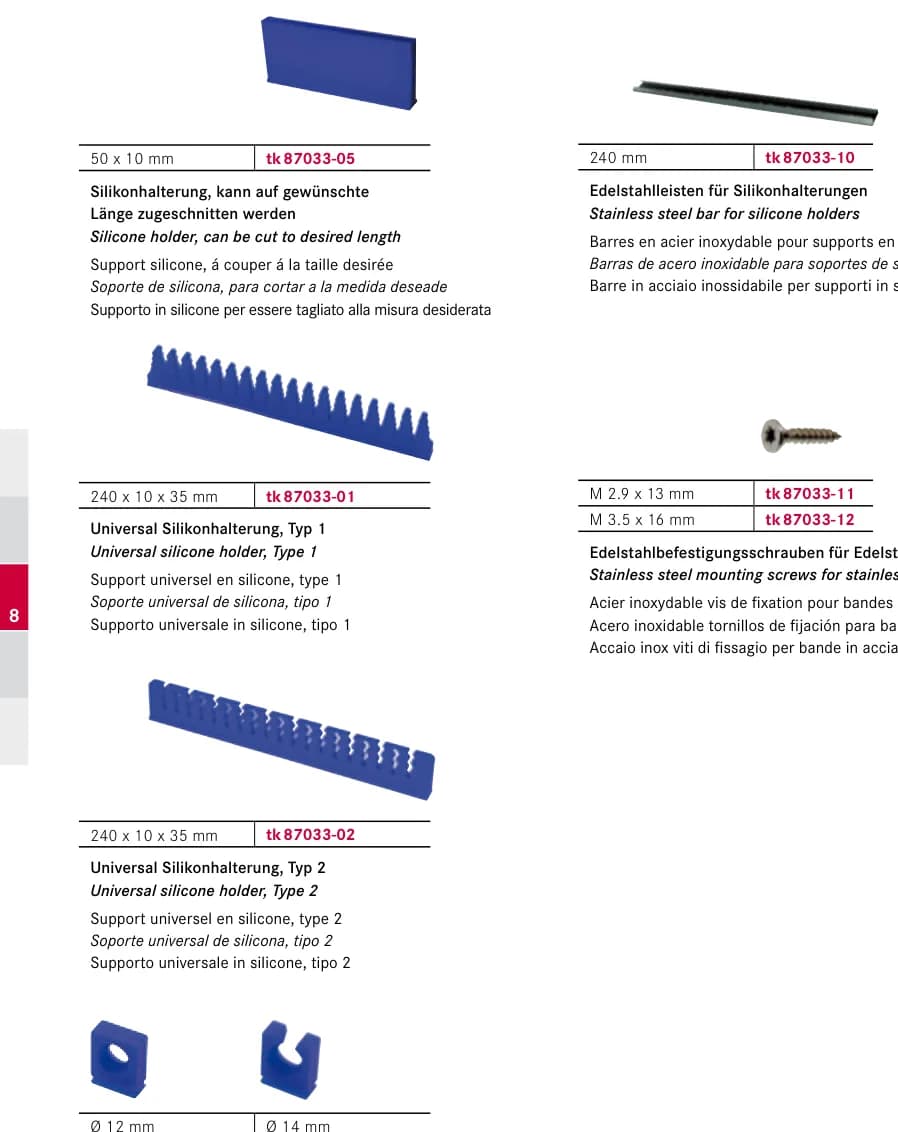 Silikon ushlagich, kerakli uzunlikda kesiladi